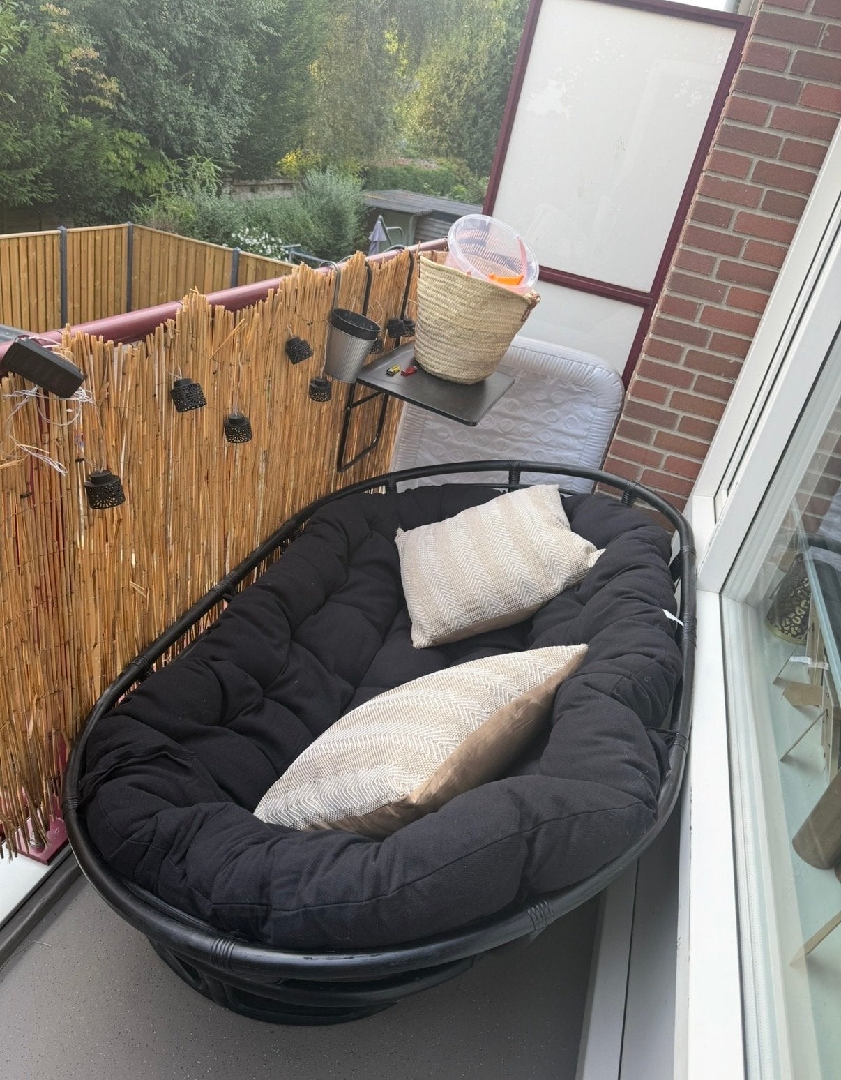 Mamasan zwart, Huis en Inrichting, Banken | Bankstellen, Ophalen, Gebruikt, Eenpersoons, 100 tot 125 cm