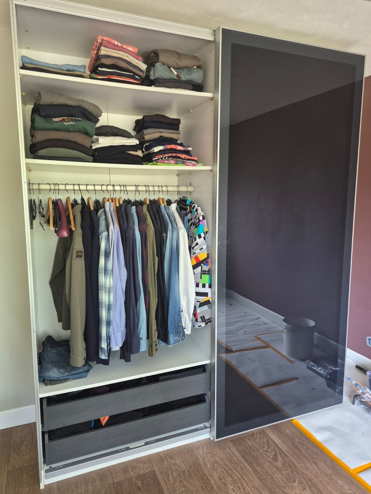 IKEA PAX kastdeuren met rails (200x236 cm), Ophalen, Gebruikt, 200 cm of meer, 200 cm of meer