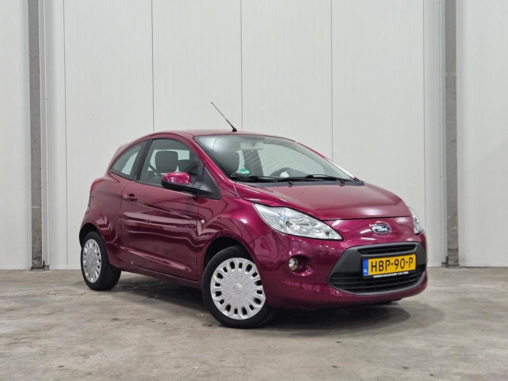 Ford Ka 1.2 51KW 2010 Rood, Auto's, Ford, Voorwielaandrijving, Stof, 4 cilinders, 4 stoelen