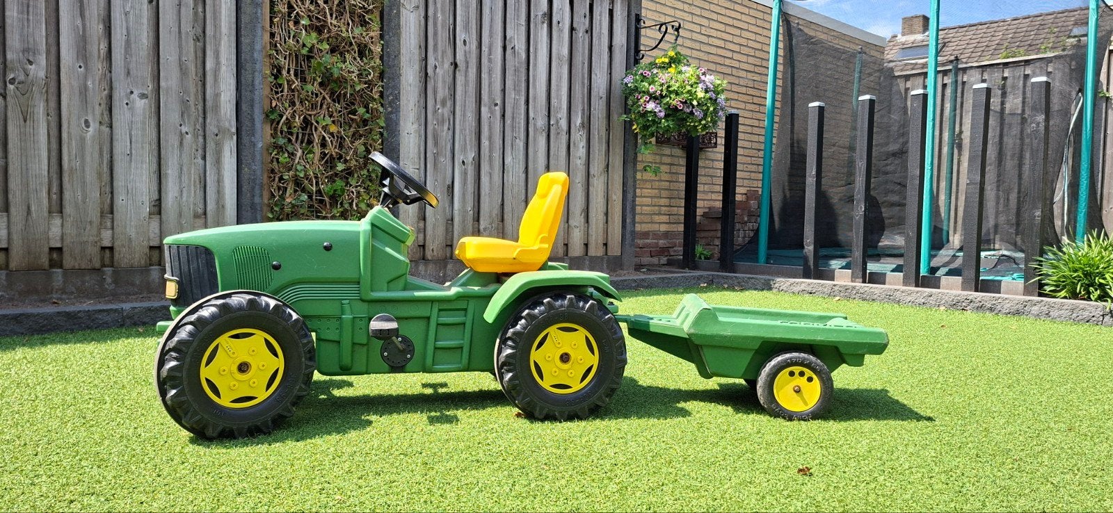 Traptrekker John Deere met aanhanger, Ophalen, Gebruikt, Trapvoertuig