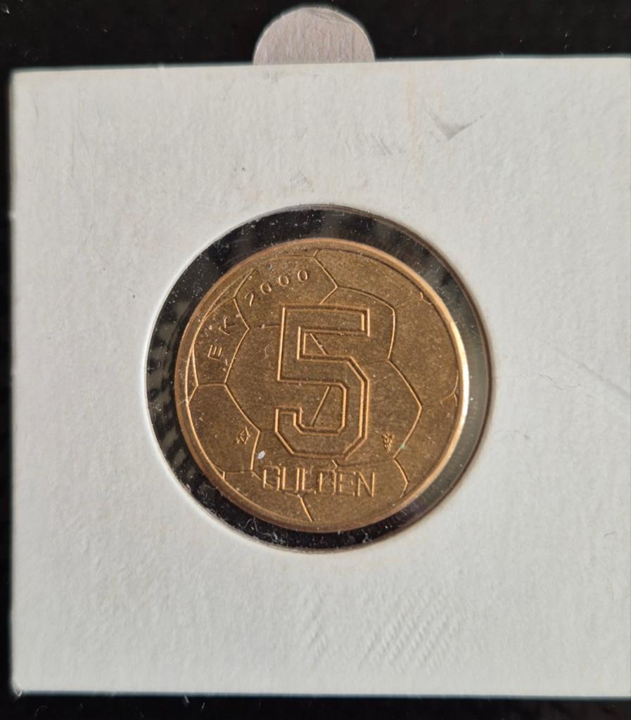 5 Gulden EK 2000 Koningin Beatrix munt UNC, Ophalen of Verzenden, Koningin Beatrix, 5 gulden, Losse munt