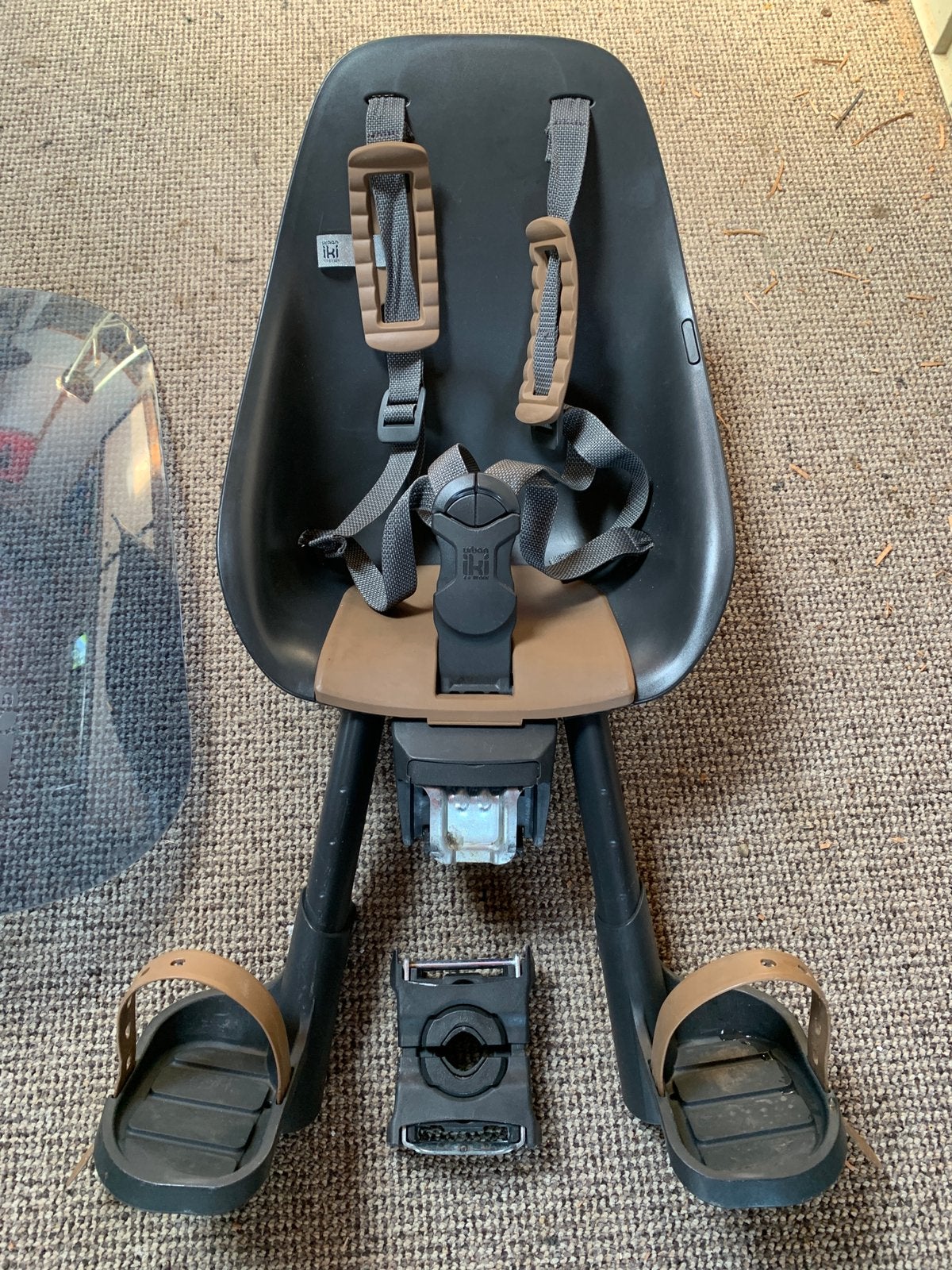Fietsstoel Uban IKI  voorzijde met scherm, Ophalen, 0 t/m 18 kg, Voorzitje, Gebruikt