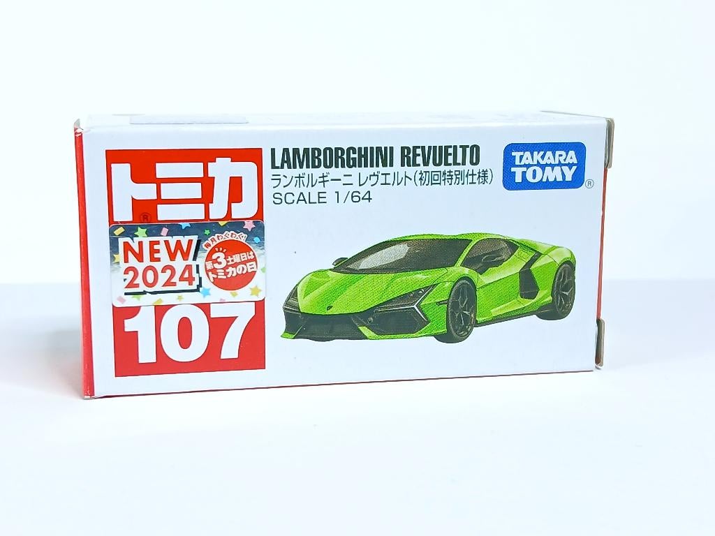 Takara Tomy - schaal 1/62 - Lamborghini Revuelto - 107, https://us.tomy.com/contact-us/, TOMY Europe, 1:32 tot 1:50, Zo goed als nieuw