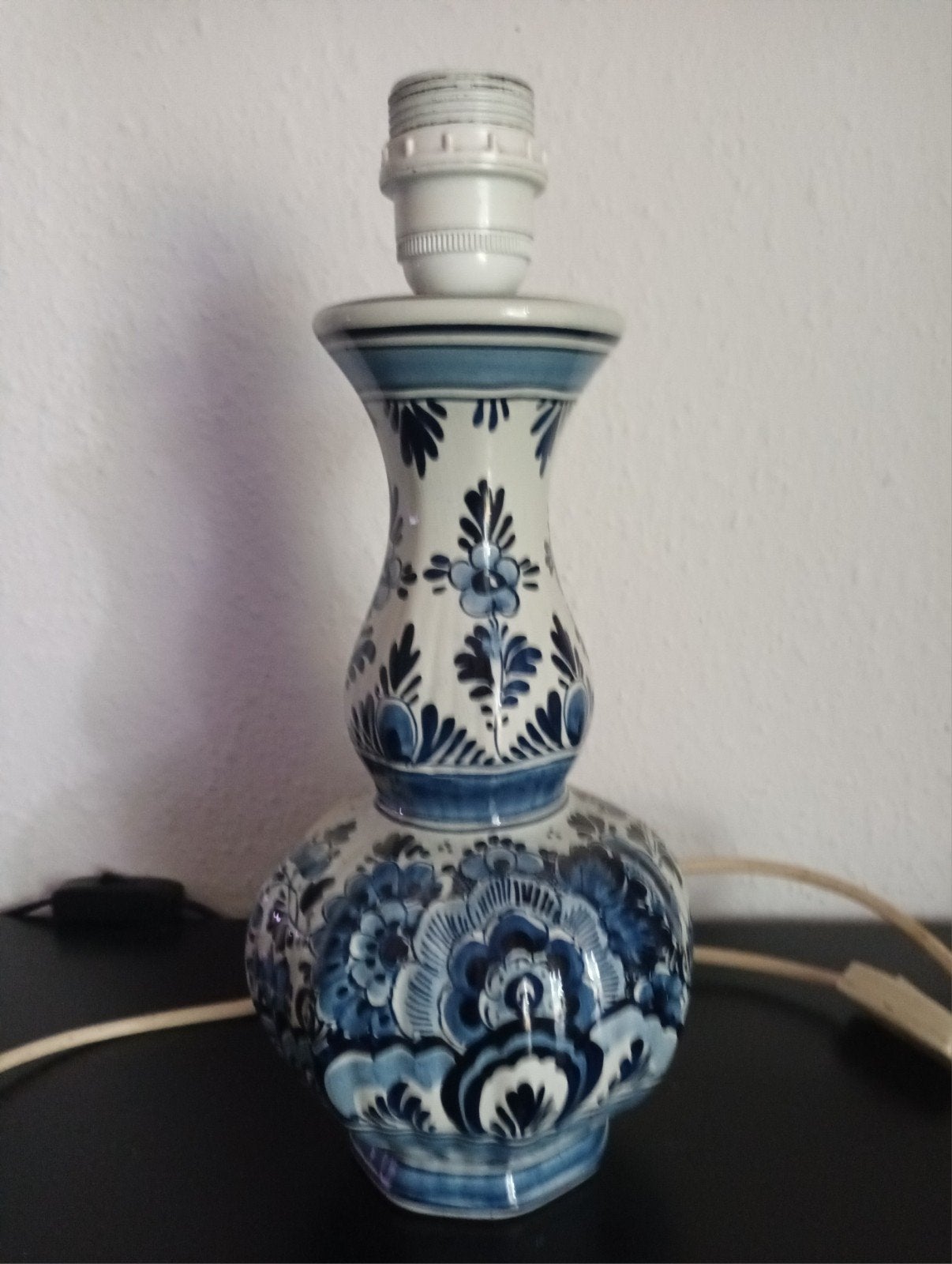 Delfts Blauw Tafellamp - Handgeschilderd, Antiek en Kunst, Ophalen of Verzenden