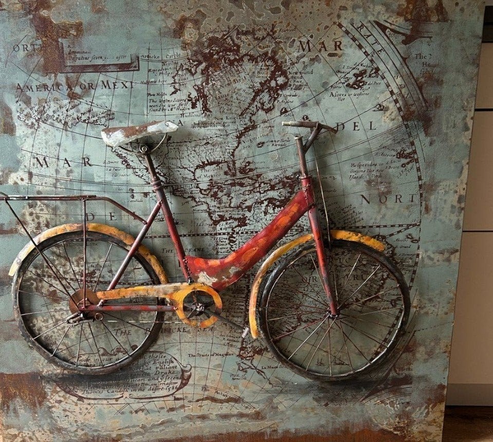 Vintage Fiets Wanddecoratie - Metaal, Ophalen