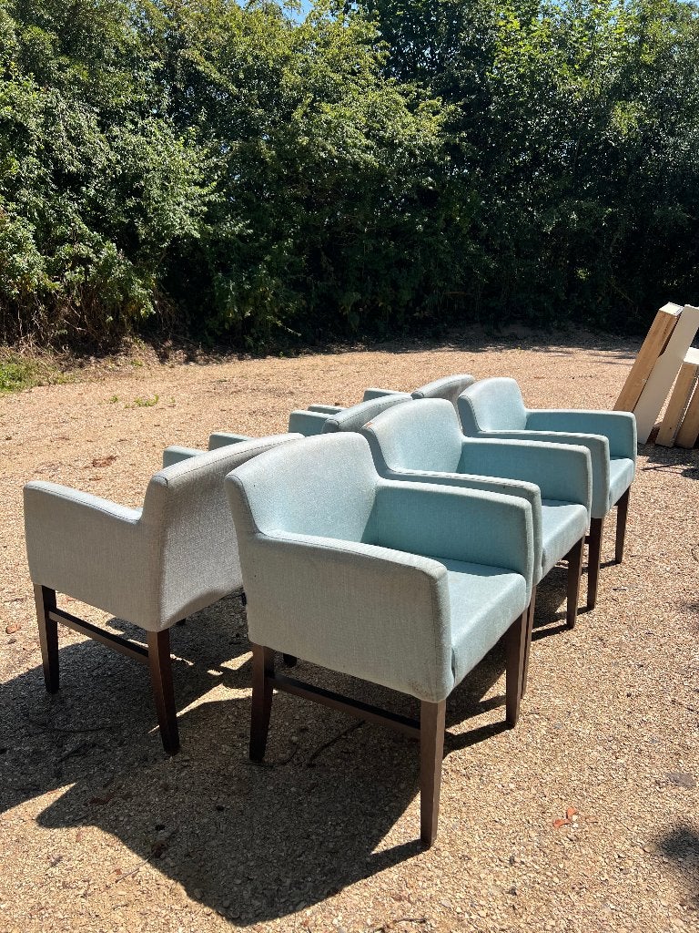 eetstoelen, Ophalen, Gebruikt, Blauw, Stof