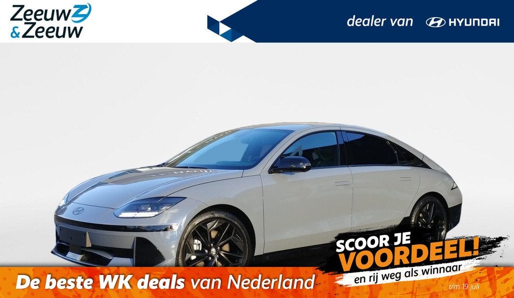 Hyundai IONIQ 6 Business 77.4 kWh DIRECT RIJDEN! heel nette, Auto's, Hyundai, Achterwielaandrijving, Blauw, Leder en Stof, Origineel Nederlands