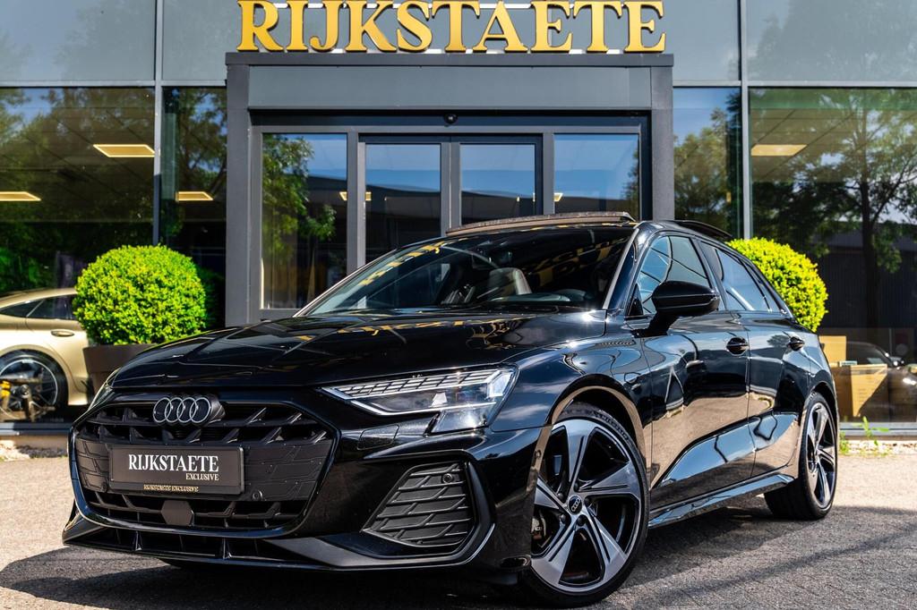 Audi A3 Sportback 35 TFSI S-LINE|PANO|SONOS|CAMERA|19'', Auto's, 1300 kg, 4 cilinders, Zwart, Leder