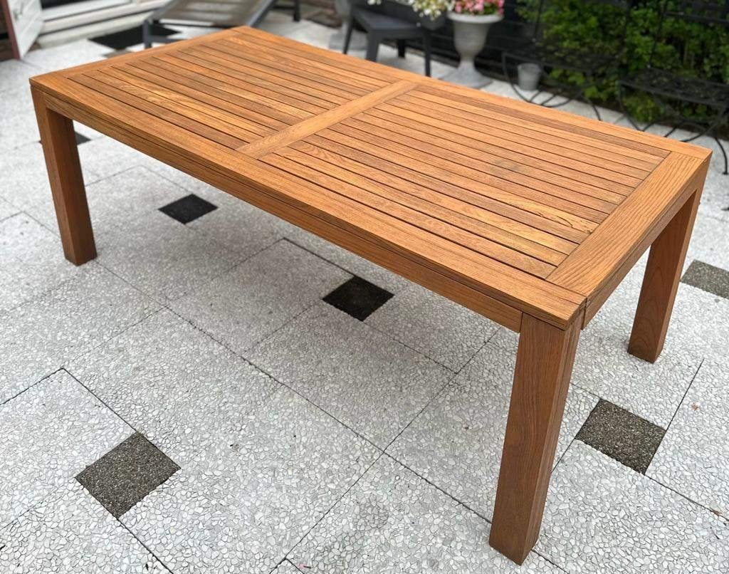 Teak tuintafel van het merk Hartman, Tuin en Terras, Ophalen, Gebruikt, Rechthoekig, Teakhout