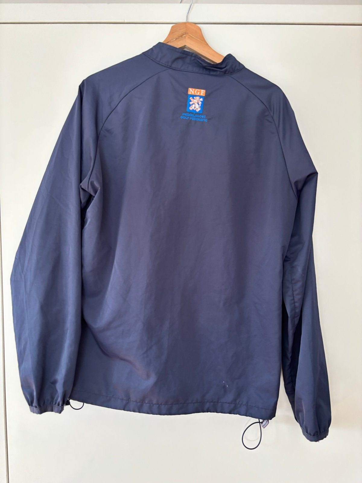 Q1905 KLM Open / NGF golfjack maat L uniek, Ophalen of Verzenden, Zo goed als nieuw, Maat 52/54 (L), Blauw