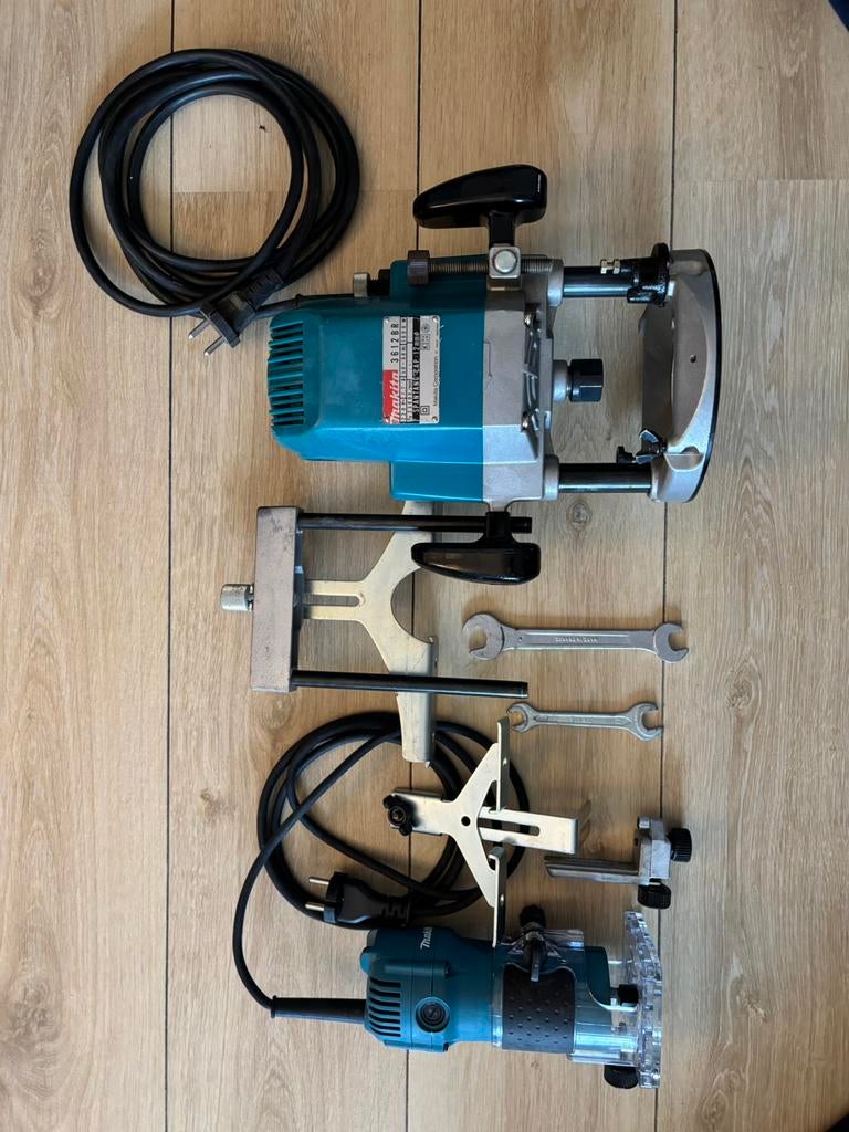 Boven en kantfrees set Makita, Ophalen of Verzenden, Zo goed als nieuw, Elektrisch, Bovenfrees