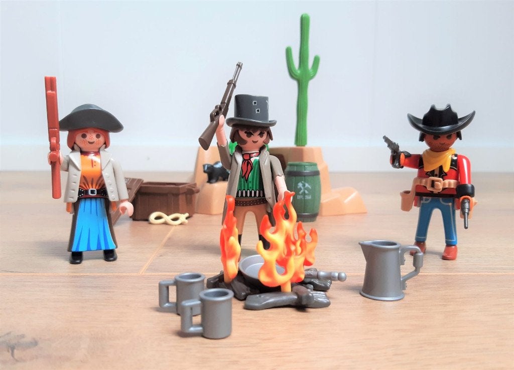 Playmobil 5250 Bandieten met schuilplaats, compleet, Complete set, Ophalen of Verzenden, Zo goed als nieuw, Figuren