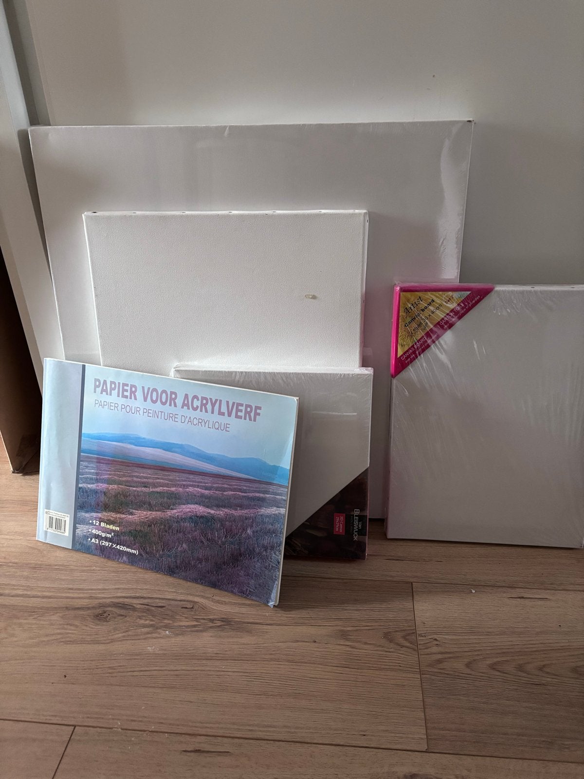 Schildersdoeken en acrylverfpapier - Nieuw in plastic, Ophalen of Verzenden, Nieuw, Doek