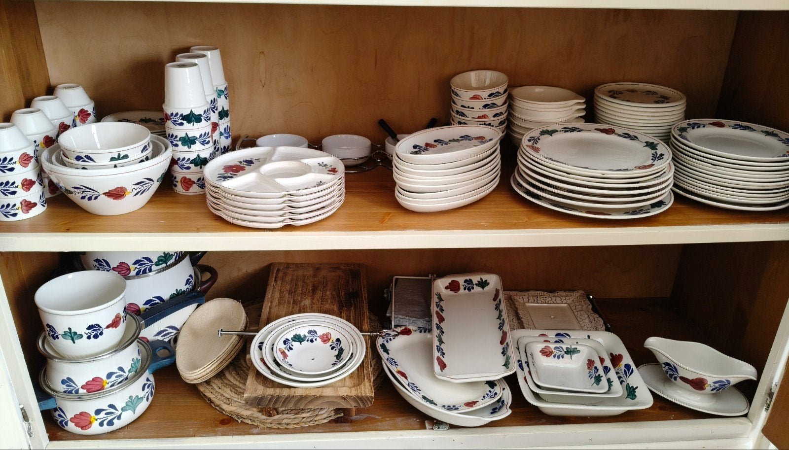 Boerenbont servies - complete set van alles, Antiek en Kunst, Antiek | Servies los, Ophalen of Verzenden