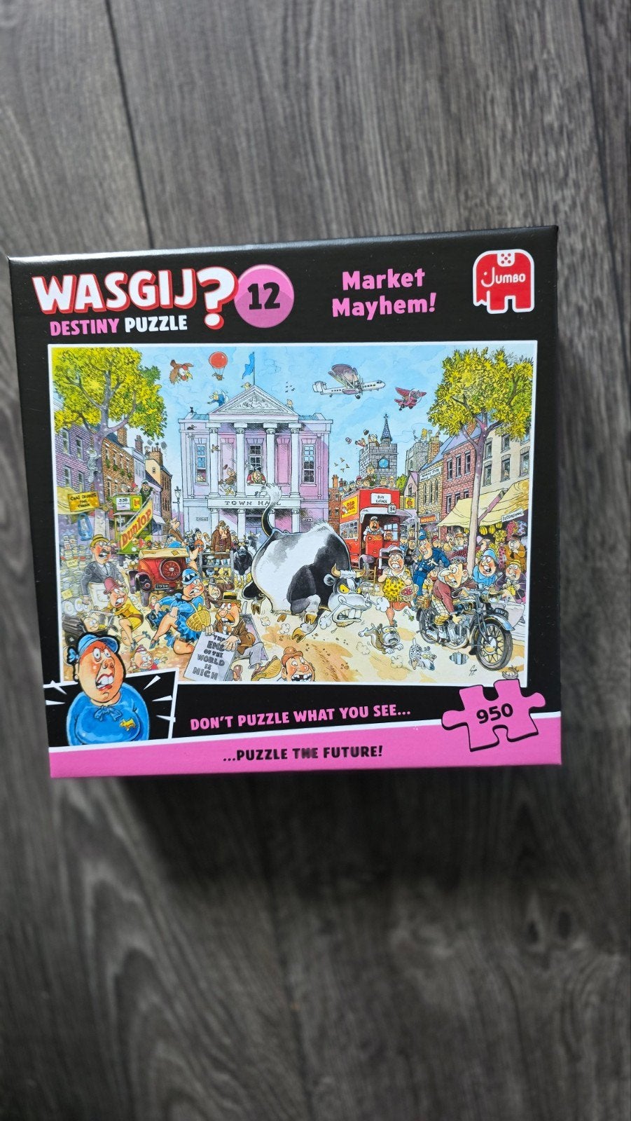 WASGIJ? Destiny Puzzle 12 - Market Mayhem! (950 stukjes), Ophalen of Verzenden, Meer dan 50 stukjes, Zo goed als nieuw, 6 jaar of ouder