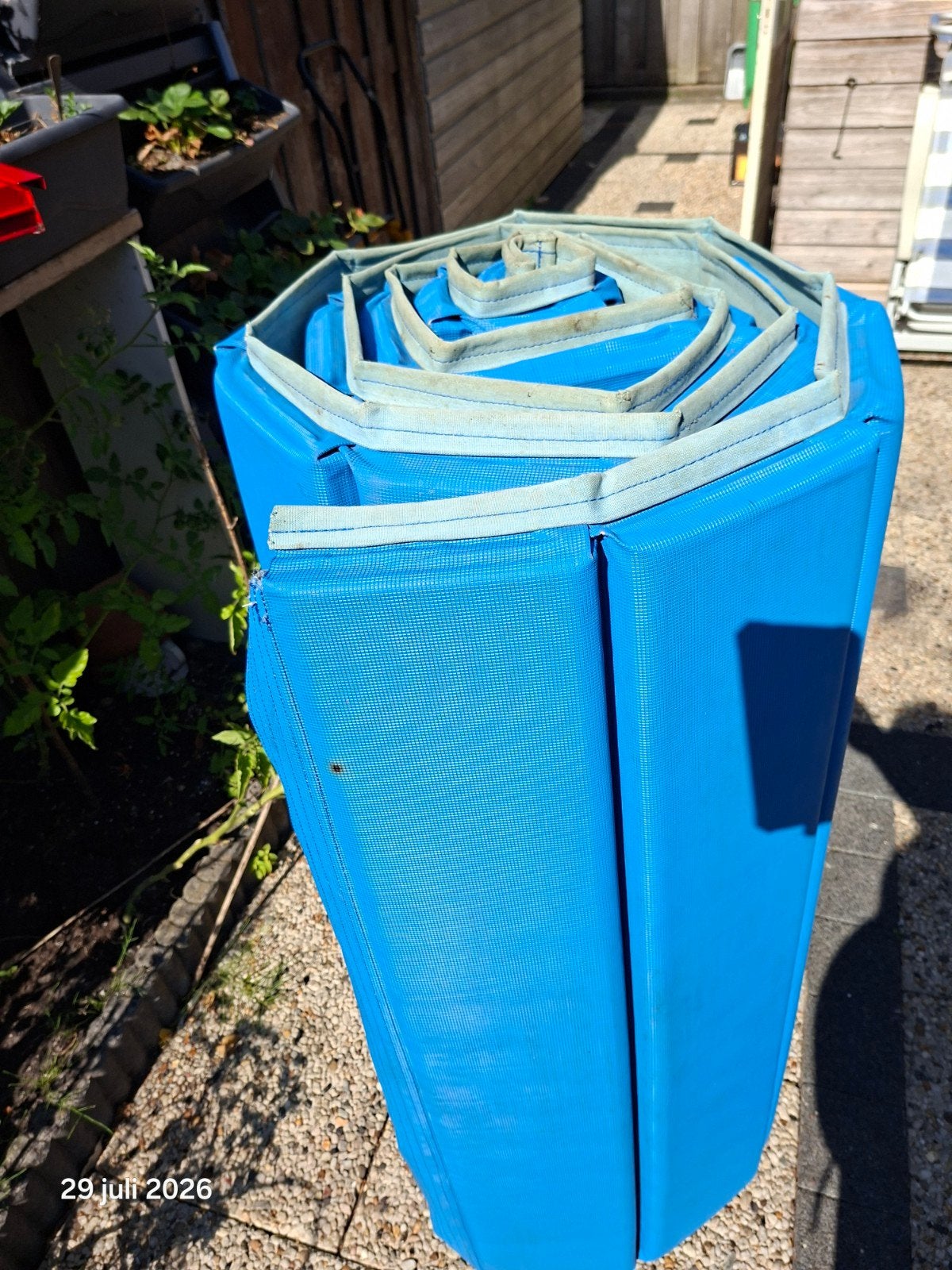 Turnmat - Opvouwbaar en Draagbaar, Sport en Fitness, Turnen, Ophalen, Gebruikt, Blauw, Materiaal