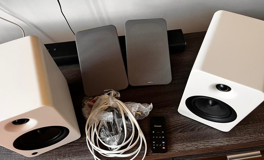 Bluetooth Argon geluid Speakers model Octave 5, Audio, Tv en Foto, Luidsprekers, Zo goed als nieuw, 120 watt of meer, Front, Rear of Stereo speakers