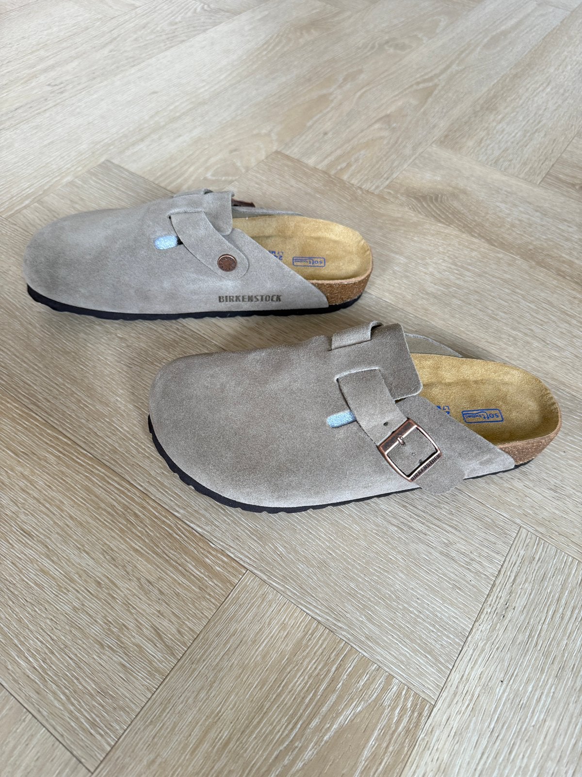 Birkenstock Boston maat 38 Taupe, Bruin, Nieuw, Sandalen of Muiltjes, Ophalen of Verzenden