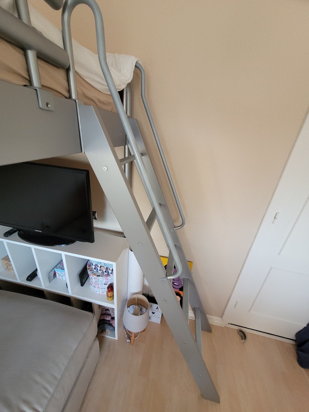 Hoogslaper, Ophalen, Eenpersoons, Zo goed als nieuw, 90 cm