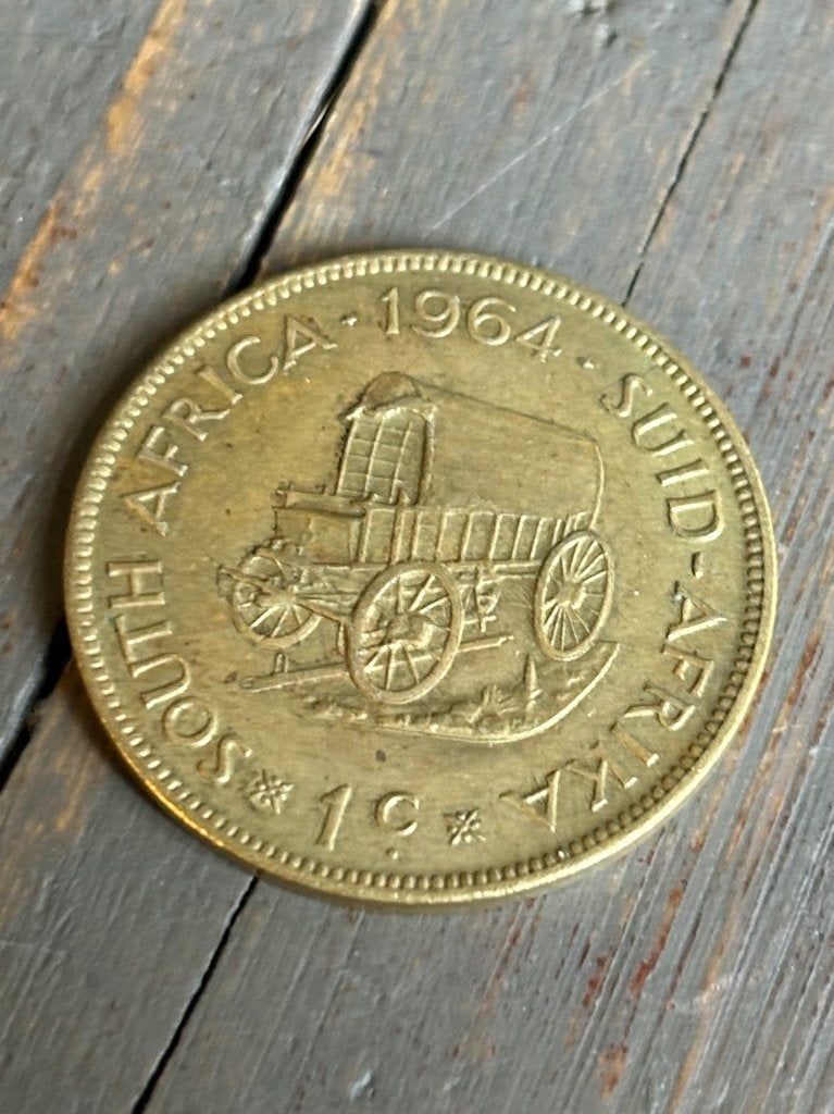 1 Cent 1964 zuid afrika, Postzegels en Munten, Ophalen of Verzenden, Zuid-Afrika, Losse munt