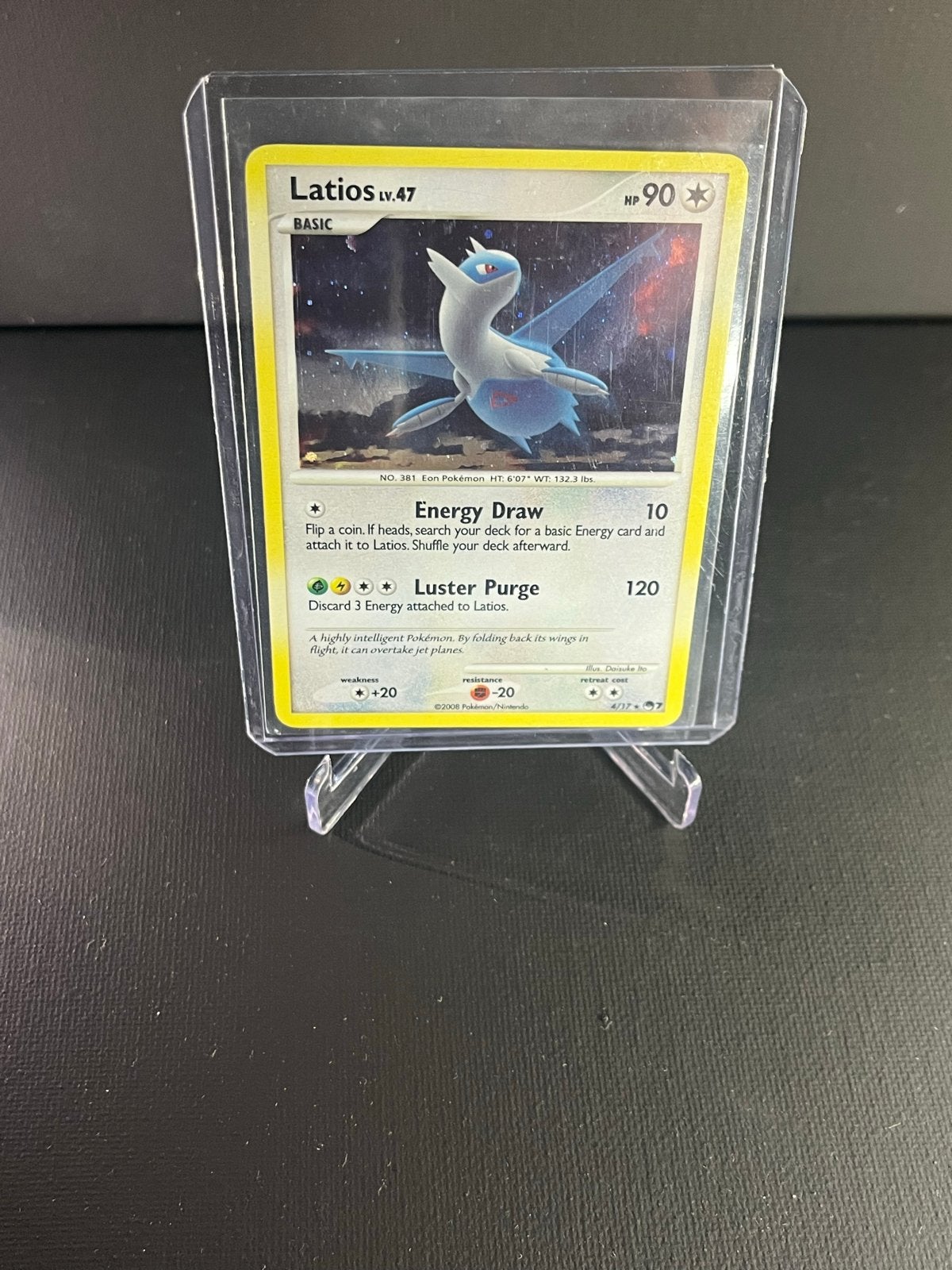 Latios LV.47 Pokémon Kaart - Holo Rare, Ophalen of Verzenden, Zo goed als nieuw, Losse kaart