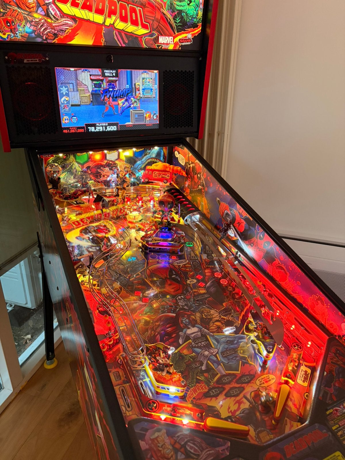 Deadpool Flipperkast Stern + Veel Extra's Ruil, Verzamelen, Ophalen, Zo goed als nieuw, Flipperkast, Bally