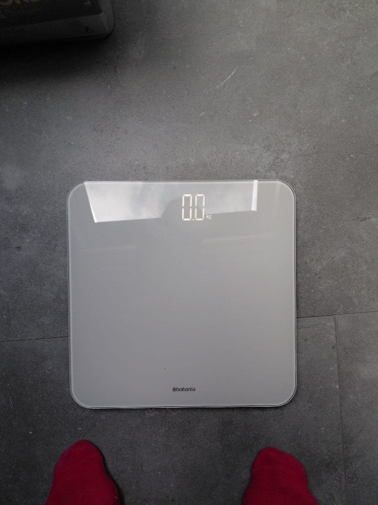 Keurige Brabantia digitale weegschaal, 1 tot 500 gram, 100 kg of meer, Ophalen of Verzenden, Personenweegschaal