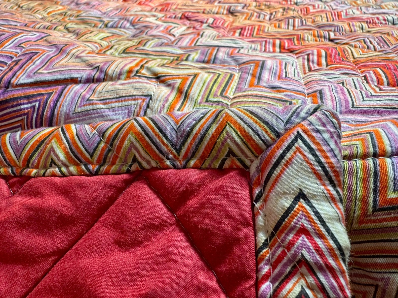 125 X 265 CM MISSONI deken | plaid ZIG ZAG CHEVRON design, |, 125 cm, 260 cm, Gevoerd