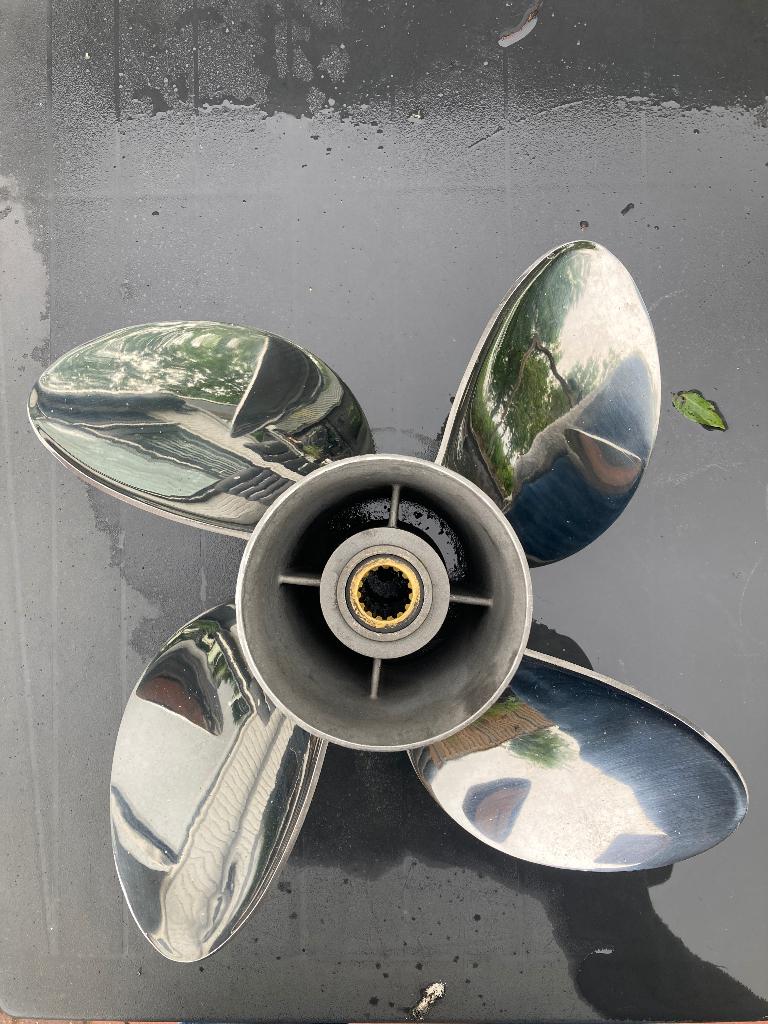Nieuwe RVS 4 blads schroef propeller 14 x 21, Ophalen of Verzenden, Nieuw, Motor en Techniek
