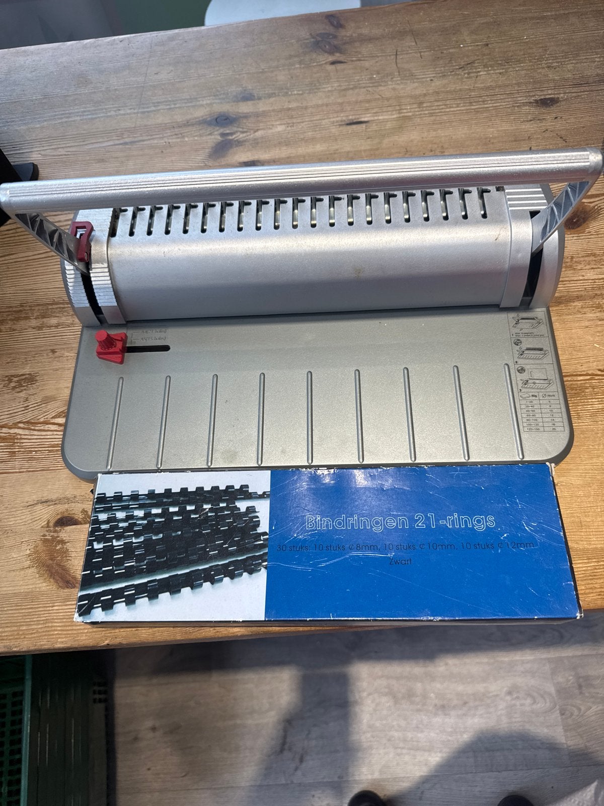 Bindmachine met bindringen 21-rings, Ophalen of Verzenden, Gebruikt