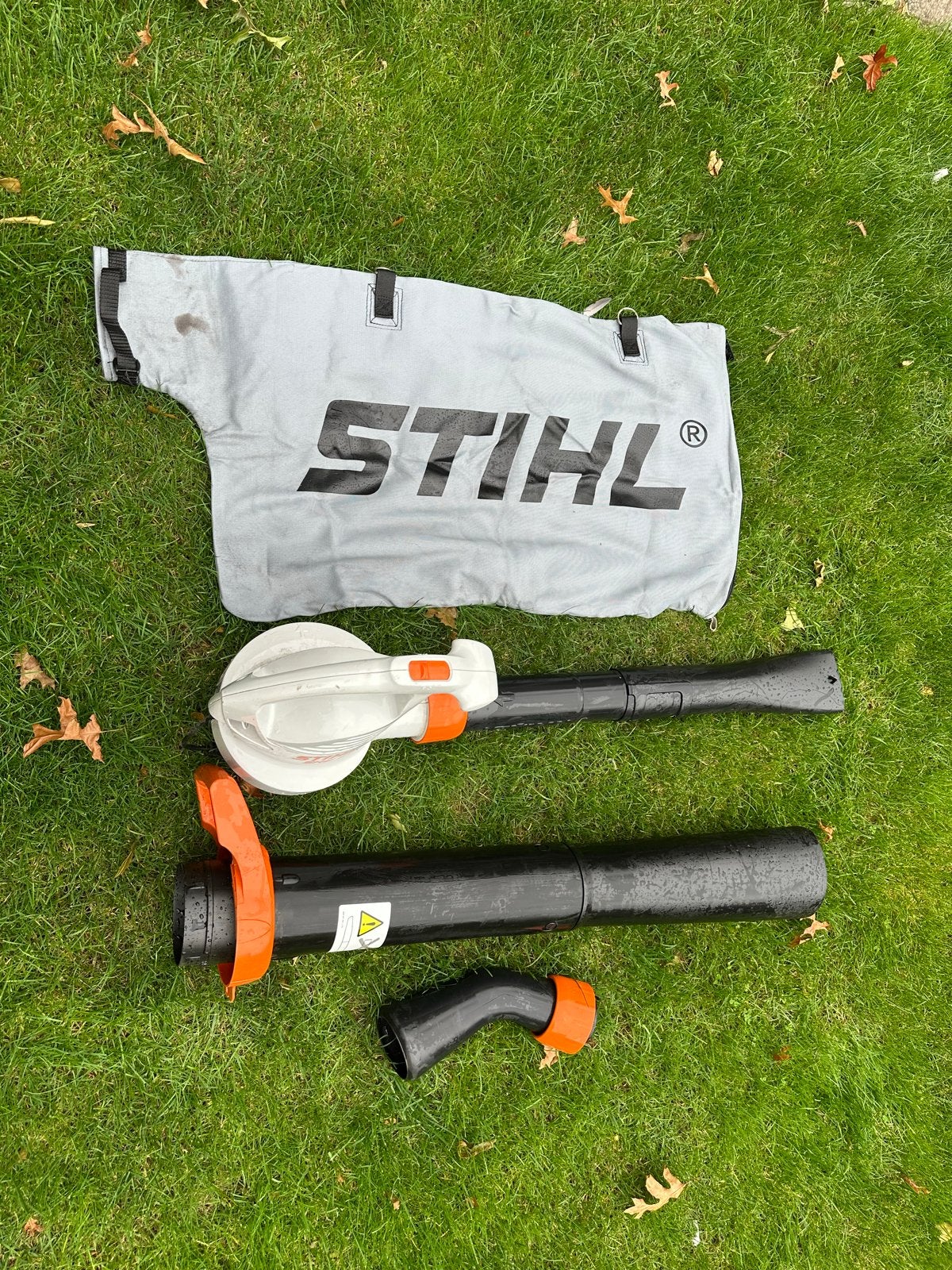 Stihl SHE 71 Bladblazer/Zuiger - Weinig gebruikt, Ophalen, Handgedragen, Zo goed als nieuw, Met opvangzak