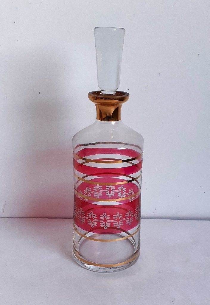 Hand geblazen vintage art deco bohemia kistallen karaf, Ophalen