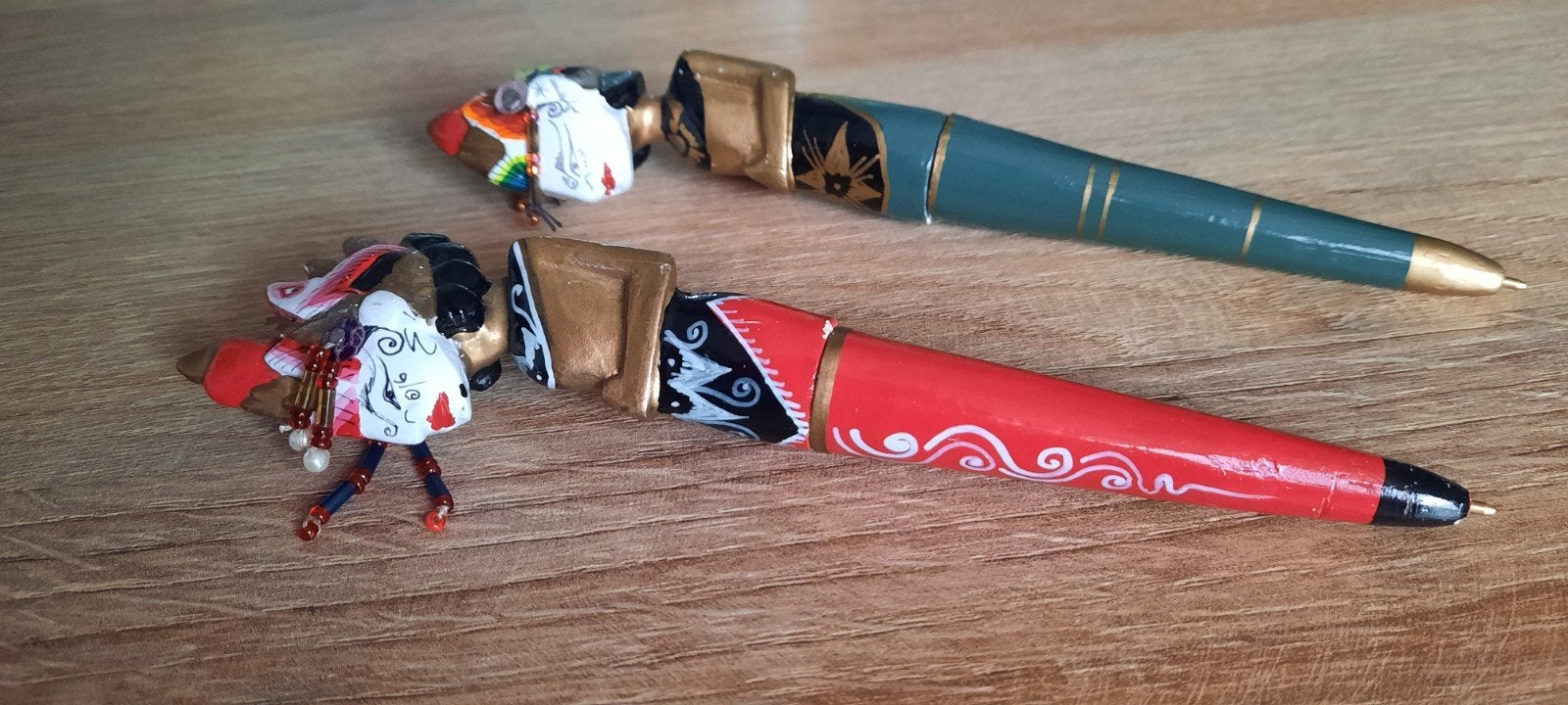 Indonesische Wayang Golek houten pennen, Verzamelen, Ophalen of Verzenden, Nieuw, Balpen, Overige merken