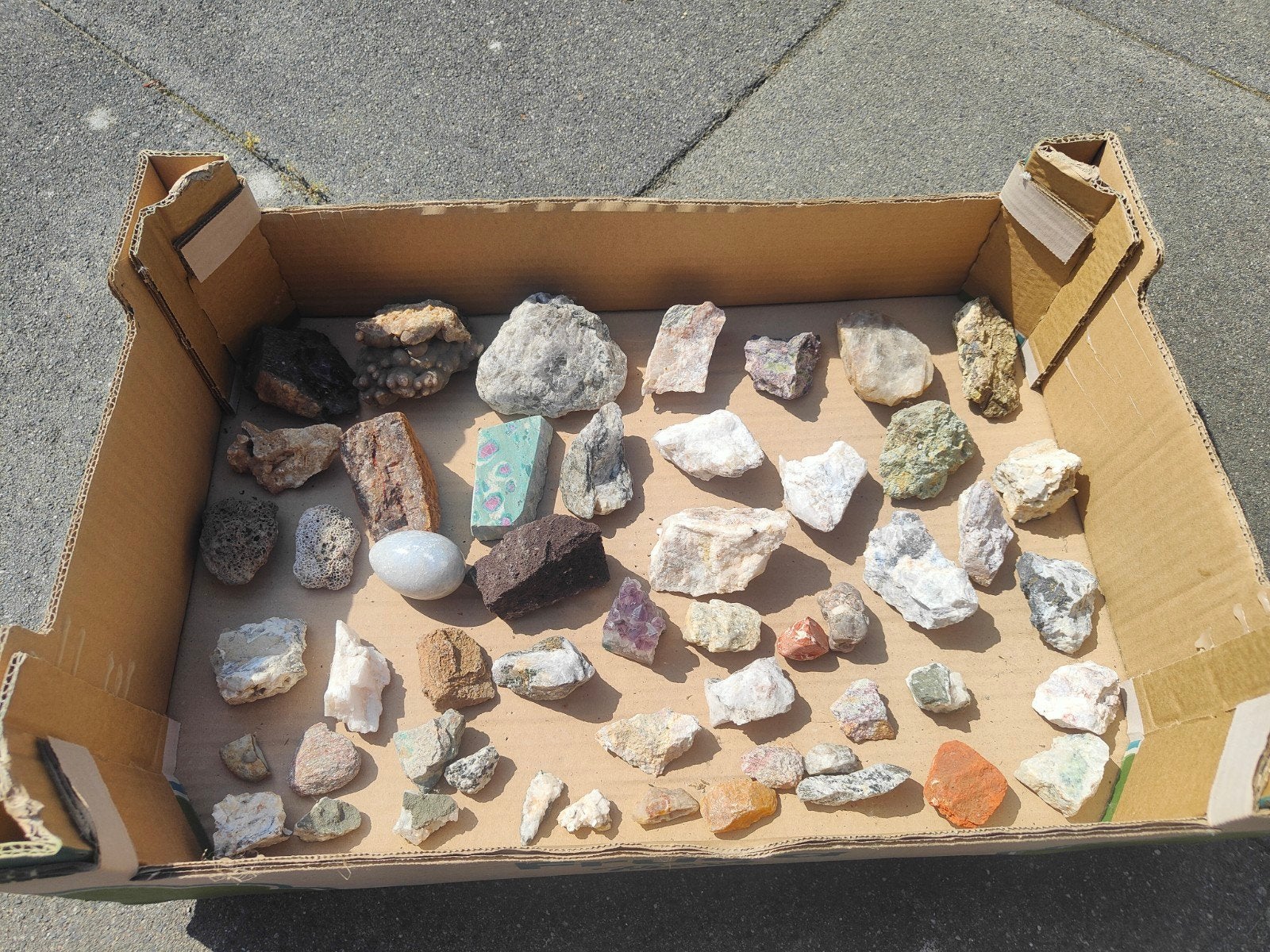 Mineralen Verzameling 45 Stuks | Kristallen, Amethist (1), Ophalen of Verzenden