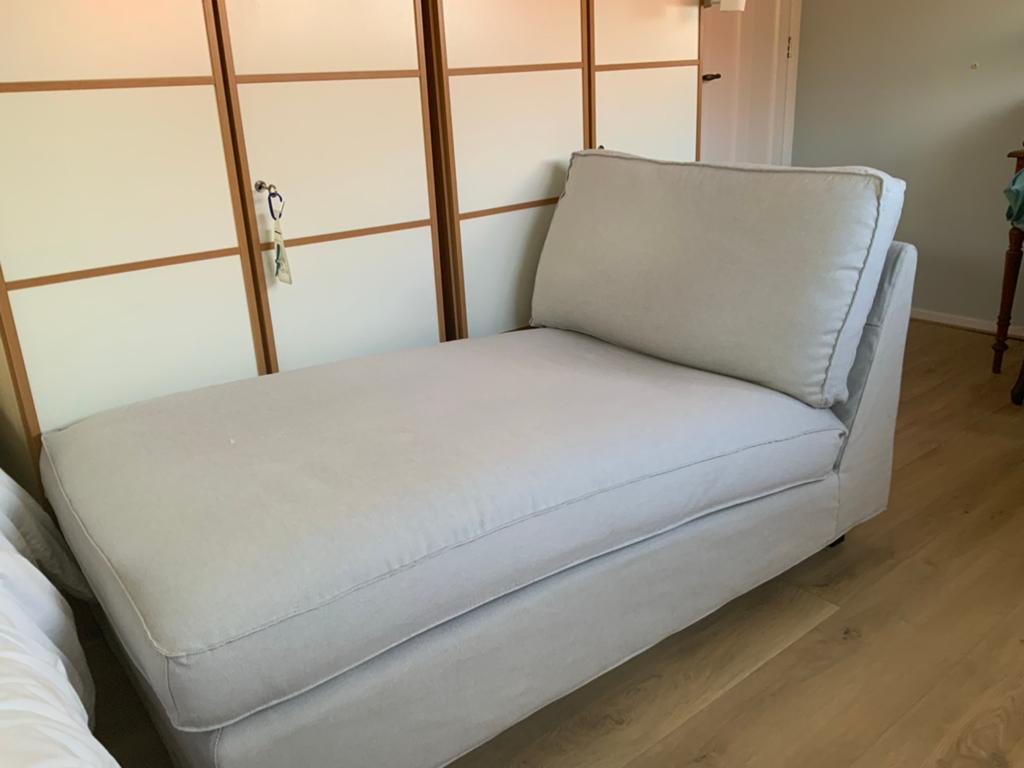 Ikea chaise longue met afneembare hoes, Gebruikt, Eenpersoons, Ophalen of Verzenden, Minder dan 150 cm