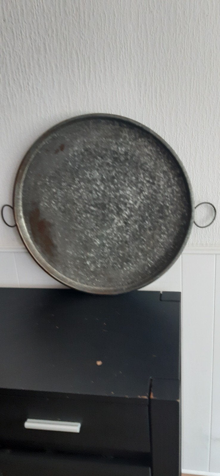 Grote metalen dienblad, Huis en Inrichting, Woonaccessoires | Dienbladen, Ophalen, Rond, Metaal