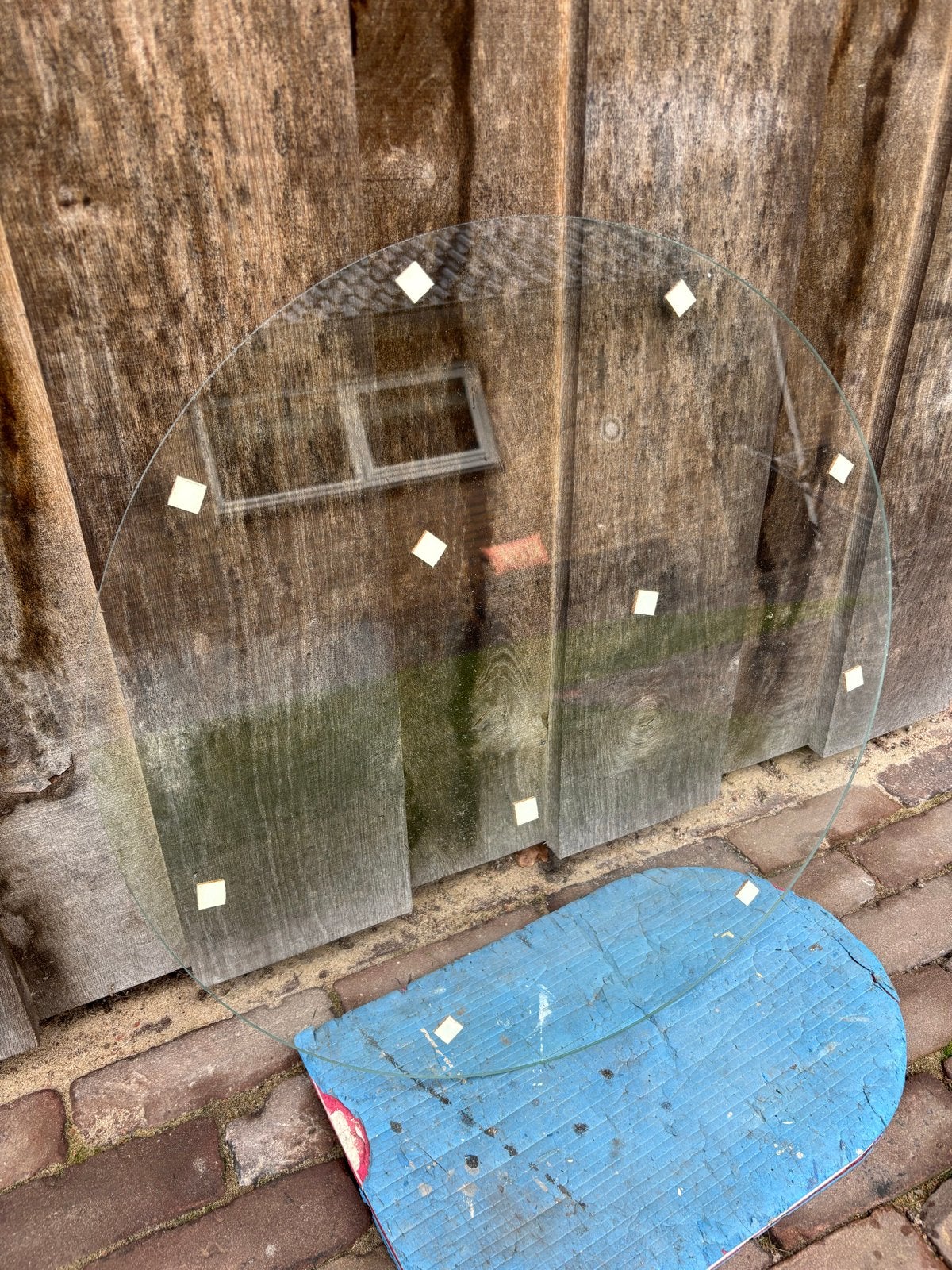 Glasruiten rond 33.1 gelaagd (veiligheidsglas), Doe-het-zelf en Verbouw, Glas en Ramen, Ophalen, Gebruikt, Minder dan 80 cm, 80 tot 120 cm