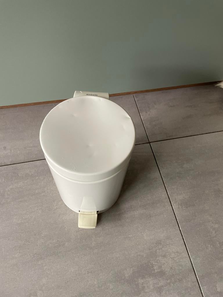 Brabantia pedaalemmer wit - 3 liter, Ophalen, Gebruikt, Met pedaal, Minder dan 10 liter