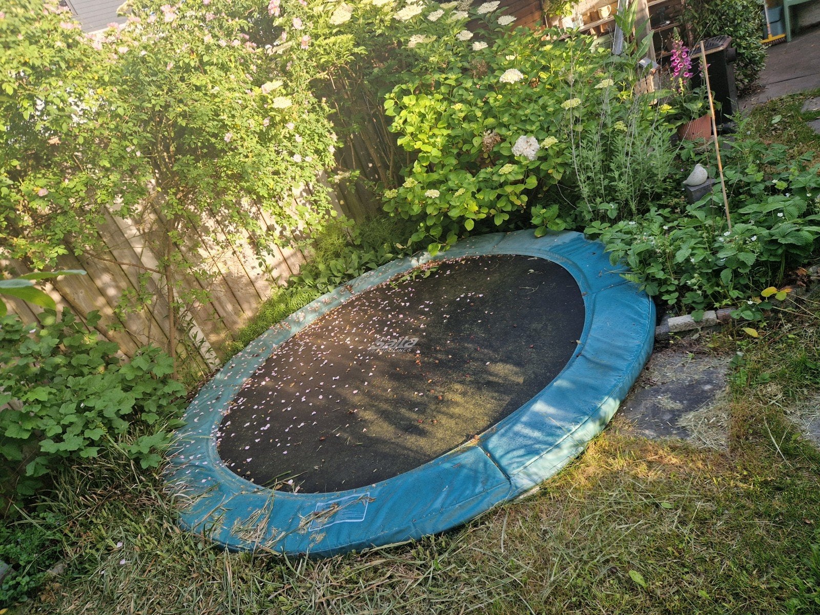 Ingegraven grond trampoline Salta 3 meter doorsnede, Ophalen of Verzenden, Gebruikt