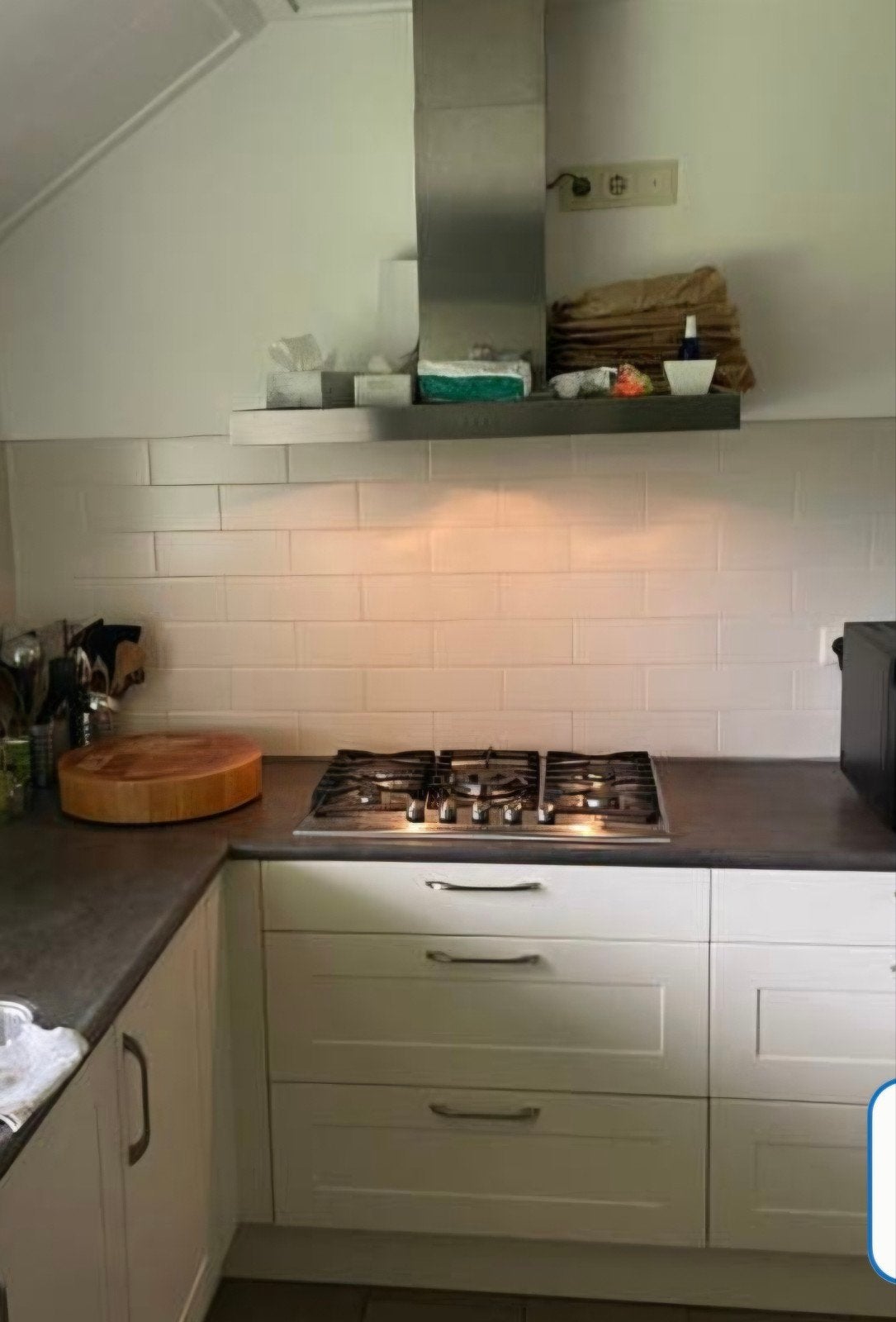 Aanrecht met kookplaat en afzuigkap - Gratis ophalen!, Witgoed en Apparatuur, Kookplaten, Ophalen, Gebruikt, Inbouw, Gas