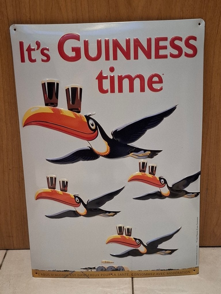 Zeldzaam groot Reclamebord Guinness, Ophalen of Verzenden, Nieuw, Reclamebord, Plaat of Schild, Overige merken