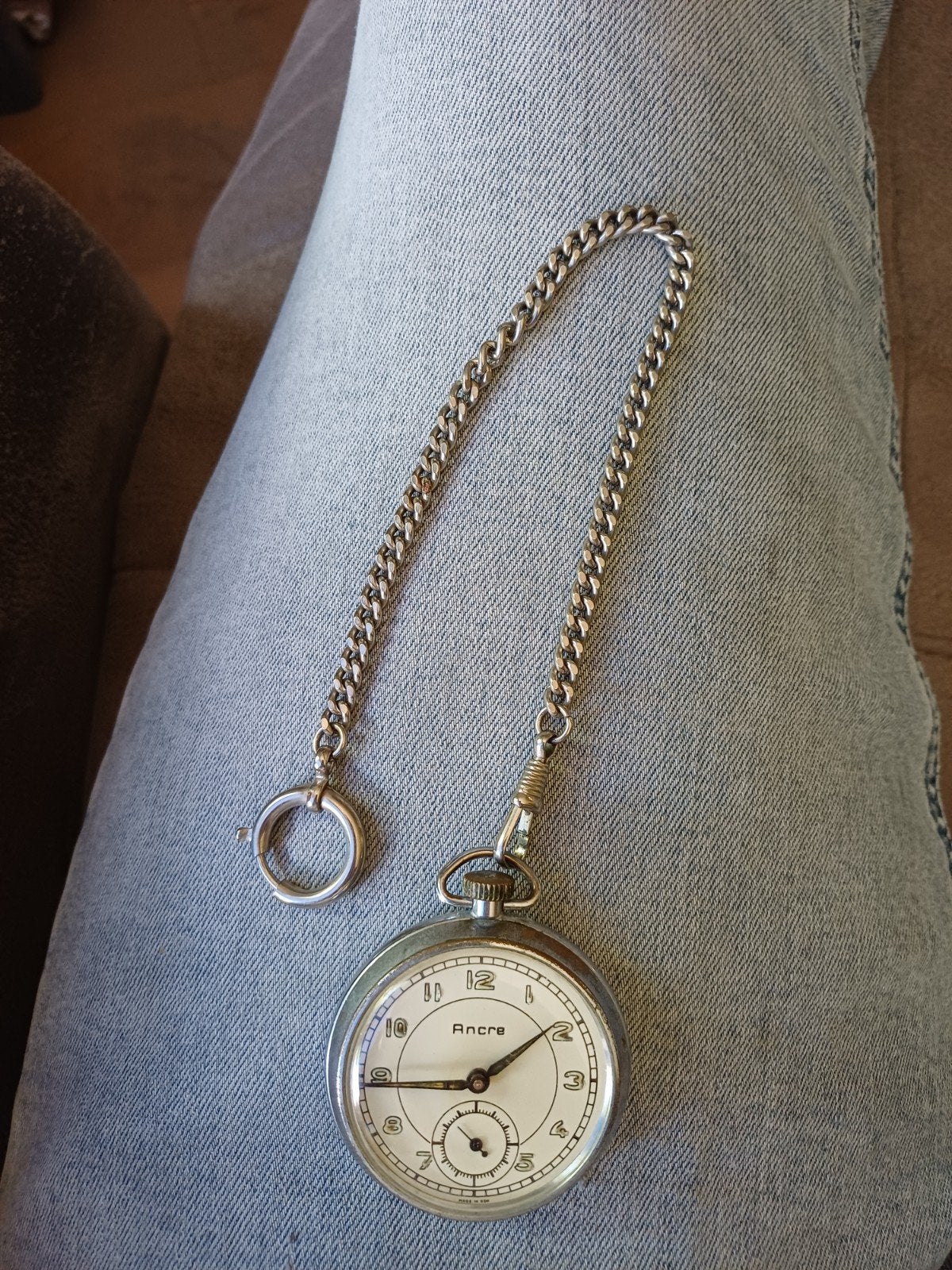 Vintage Ancre Zakhorloge met Ketting - Elegant Design, Sieraden, Tassen en Uiterlijk, Horloges | Antiek, Overige merken, Overige materialen