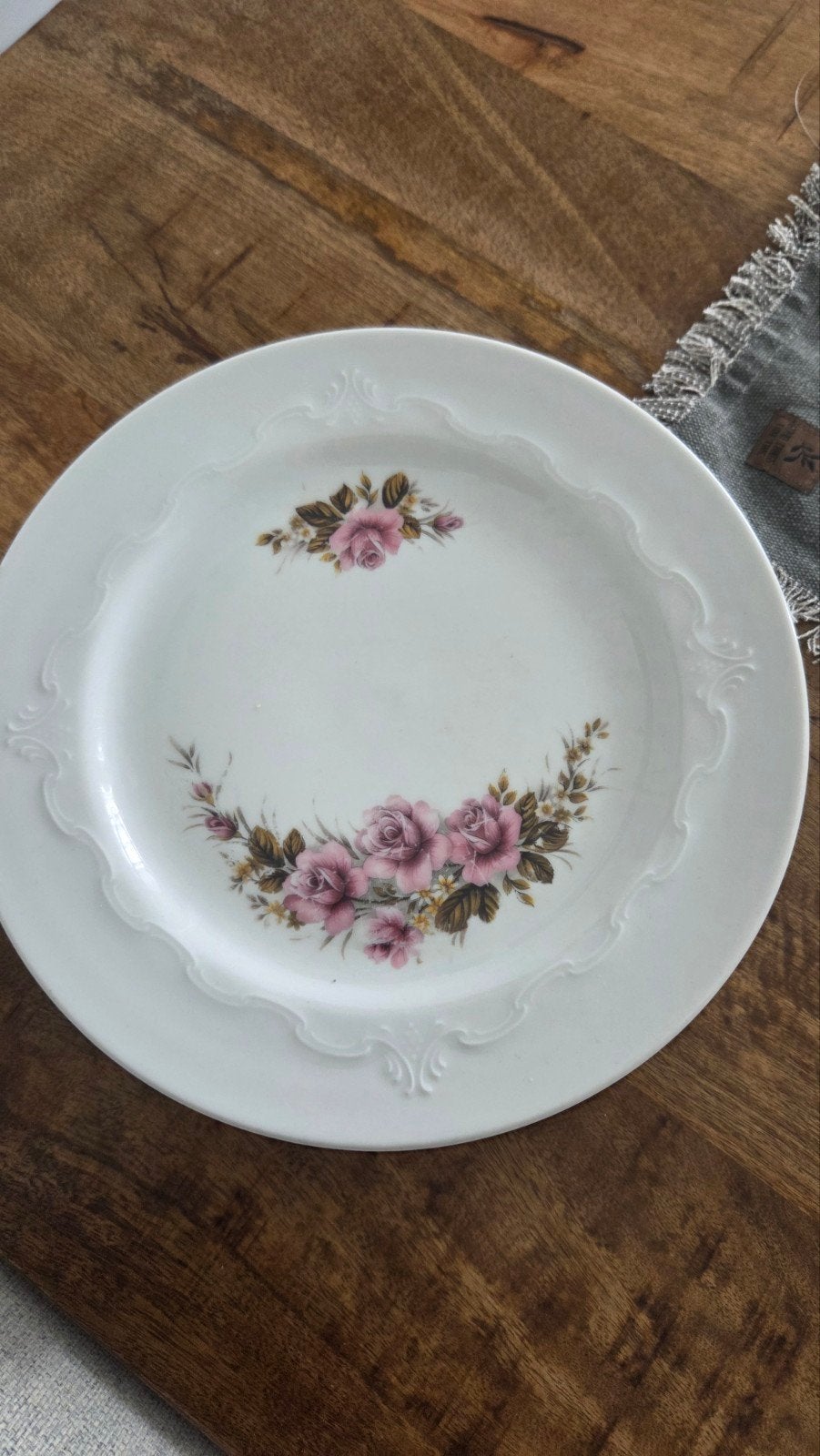 Fijne porseleinen borden met rozenmotief, Bavaria, Antiek en Kunst, Ophalen