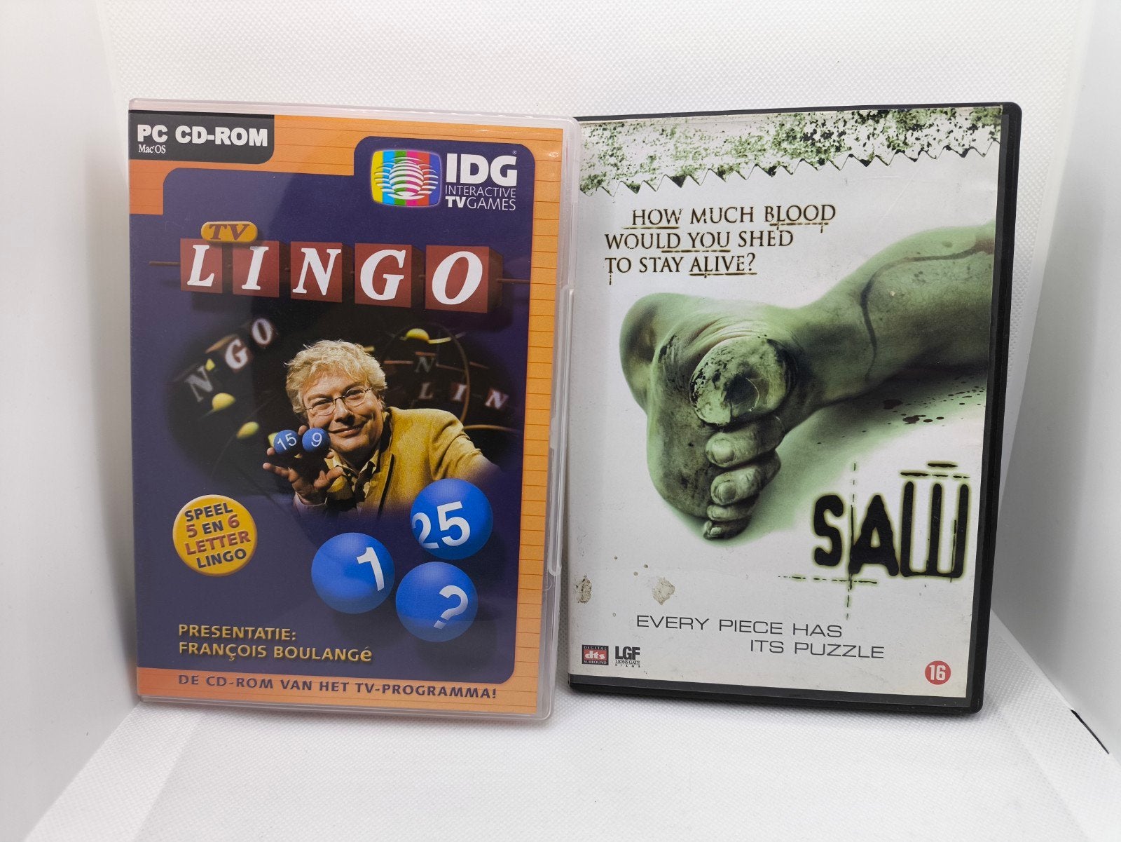 Saw dvd en Lingo pc game, Alle leeftijden, Ophalen of Verzenden, Zo goed als nieuw