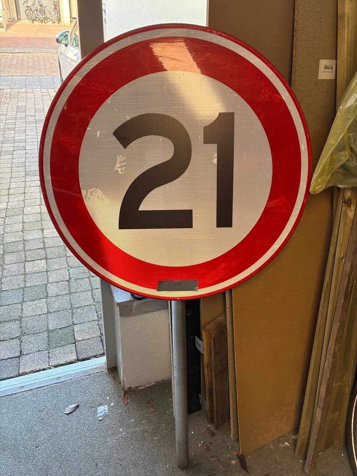 Verkeersbord 21 jaar, Ophalen of Verzenden, Versiering, Verjaardag