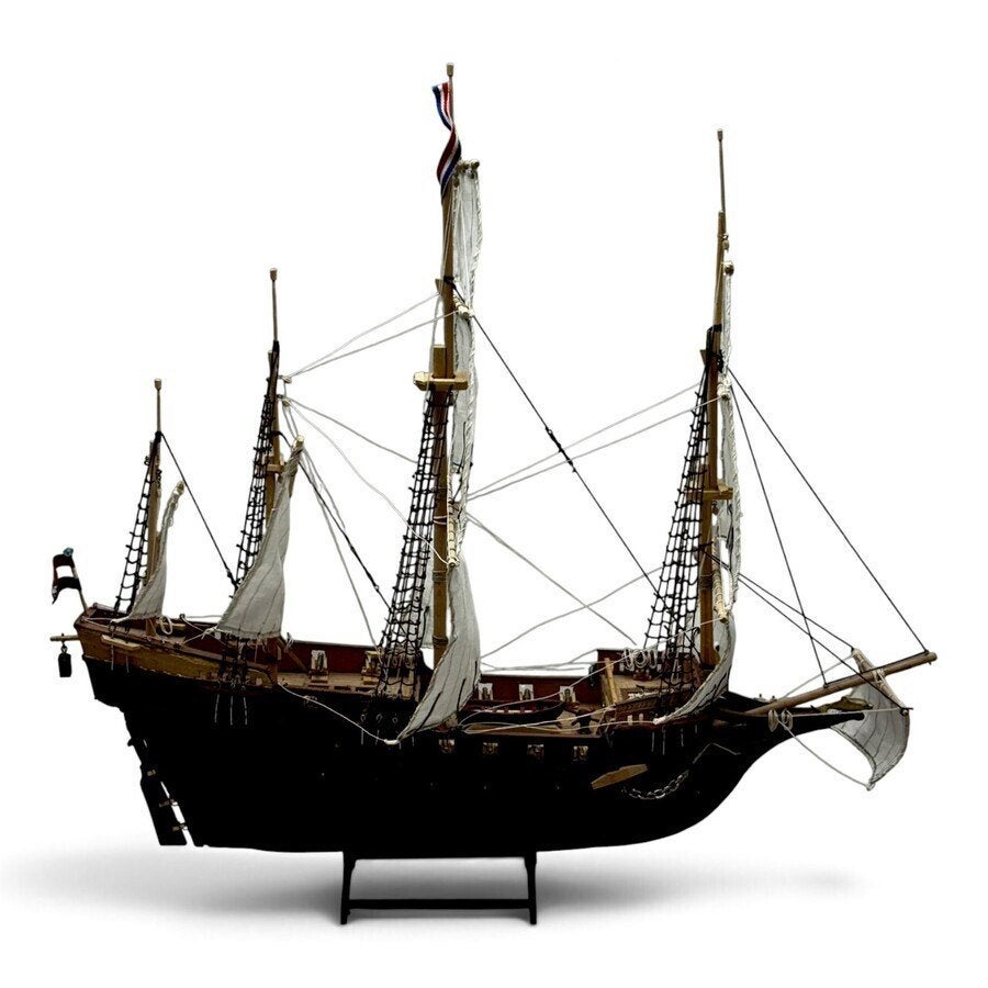 Handgebouwd model VOC-schip Amsterdam, Ophalen of Verzenden