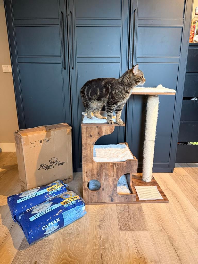 Feandrea kattenhaus / kattentree, Dieren en Toebehoren, Katten-accessoires, Ophalen, Zo goed als nieuw