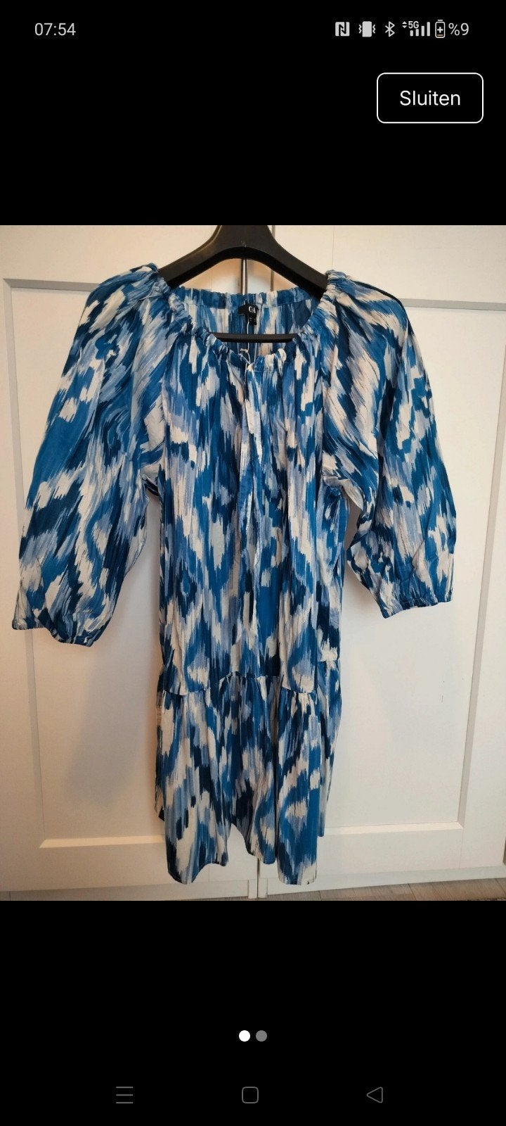 Nieuw blaue korte jurk maat L met kaartje, Kleding | Dames, Jumpsuits, Ophalen of Verzenden, Nieuw