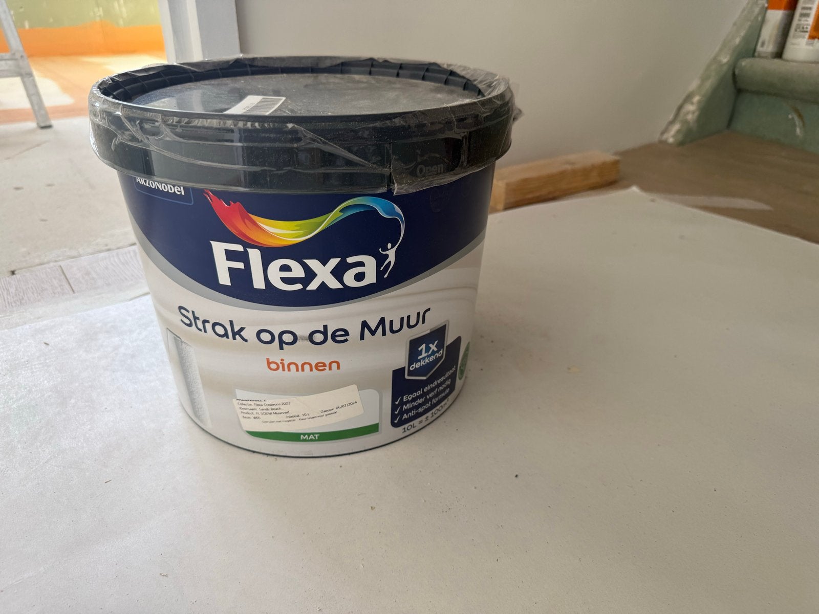 Flexa Strak op de Muur Binnenverf - Sandy Beach, Beige, Nieuw, Ophalen of Verzenden, Verf