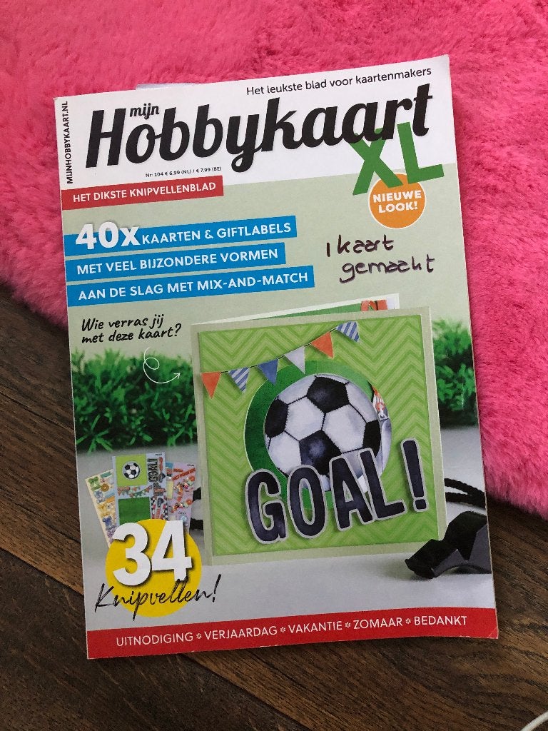 Hobbykaart XL | nummer 104 | kaarten maken, Hobby en Vrije tijd, Ophalen of Verzenden, Zo goed als nieuw, Overige thema's, Knipvel